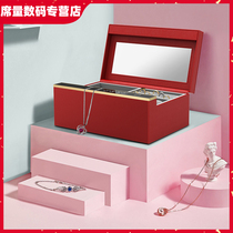 Tiger high-end jewelry box storage box leather custom European exquisite jewelry box high-grade earring ring large capacity home