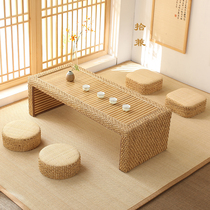 Floating window small tea table rattan tatami tea table tea table Japanese low table Zen floating window table Kang table