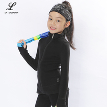 L Home thick plus velvet warm pattern skating suit training coat top adult hot drill breathable boy girl drill