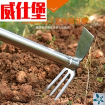 Imported stainless steel small hoe agricultural tools agricultural hoe outdoor balcony planting vegetables gardening dual-purpose hoe gardening tools