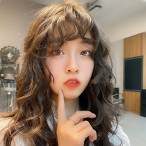 Hair piece Female long hair curls Real hair hair volume increase Fluffy hair top hair cover white hair incognito light hair piece