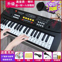 Childrens toy electronic organ piano beginner girl 1-12 years old with microphone multi-function baby entry toy piano