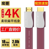 The Warcraft Fat Grade HD HDMI Line 2 0b Edition 4K 60Hz Computer TV Projection Flat Video Connection Line