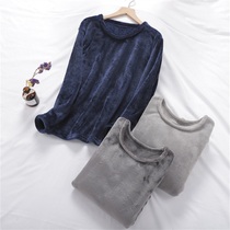Women's pajamas jacket single-piece padded coral fleece soft pullover flannel home clothing warm clothing can be worn outside