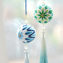 New Hands Starter Hand Bow Ball DIY Handmade Embroidered Material Bag Key Buttoning Safe and Fragrant Sack with boyfriend hanging ornament