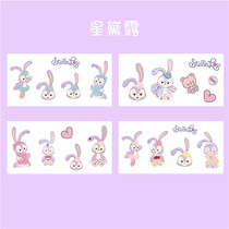 ins girl heart cute hand account sticker decoration sticker cartoon diary diy stationery thermos cup sticker water Cup decoration transparent edge no trace PVC waterproof hand account sticker luggage helmet
