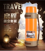 Double vacuum stainless steel thermos l mens large size thermos outdoor large capacity car travel kettle