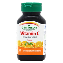 (Spot)jamieson Bodybuilding Vitamin C Chewable Tablets-Orange Flavor 1430mg*60 tablets