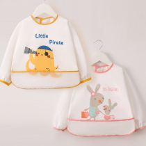Baby Eating Hood Waterproof Anti-Dirty Autumn Winter Long Sleeve Children Anti-Wear Girl Protective Clothing Nursery School Food Clothing