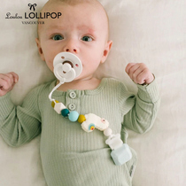 Loulou LOLLIPOP Baby pacifier chain Teether chain Anti-drop chain Baby silicone molars can be boiled
