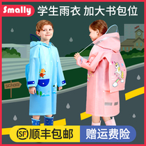 Smally children raincoat Boys Primary School students with schoolbags set full body small poncho baby kindergarten girls