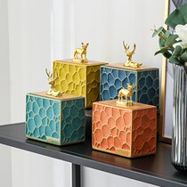 Nordic toothpick box ins home personality creative simple toothpick cans high-end American dental floss cotton sign box storage