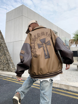 Legal alien European and American retro baseball uniform jacket female oversize niche hiphop high street jacket male