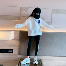 Girls necropolis for spring and autumn 2022 new childrens clothing Han edition foreign air women great children trendy spring dress casual long sleeve blouses