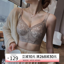 Large Breasted Breast Display Small Underwear Woman Big Code Bra Thin proof Anti-Walk Light Poly-up bra Side collection Breast Adjusted Type