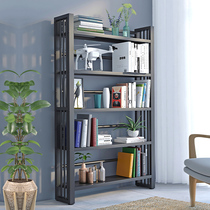 Iron art Bookshelf Living room Easy floor home floating windows leaning against wall shelves Library steel bookcase Childrens office