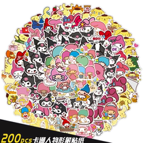 200 cartoon characters graffiti stickers decorative motorcycle guitar luggage notebook waterproof stickers