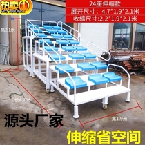 Retractable stand coach seat ten-seat recording table outdoor six-seat fixed rainproof playground timestand
