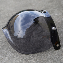 Bubble Glasses Triple Buttoned Style Wind Mirror 3 4 Helmets Half Armor Windproof Universal Transparent Lens Khale Retro Helmet Mask