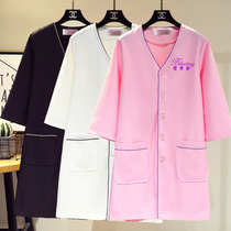 Semi-permanent tattoo artist clothes Beautician beauty salon overalls White coat short-sleeved micro-whole skin management overalls