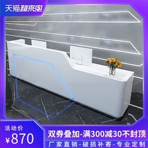 Paint front desk Reception desk Simple modern company office consulting service Medical guide desk Beauty salon cashier bar