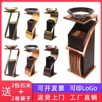 Hotel trash can elevator entrance hotel Creative Hall commercial belt ash bucket lobby vertical stainless steel bucket