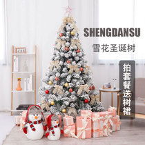Christmas tree set meal 1 5 meters 1 8 meters 2 1 meters 2 4 meters 3 Cedar white snowflake home tree ornaments decoration
