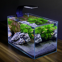 Super white fish tank small ecological tank landscaping full living room TV cabinet next to lazy people free water creative home desktop