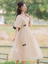 French sweet gentle princess wind dress womens summer 2021 new super fairy first love bellflower fairy dress