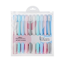 Langlijie family toothbrush soft hair independent dust jacket does not hurt the gums 10 pcs