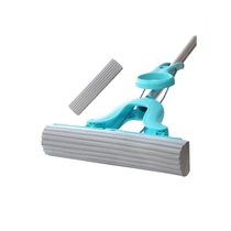 Miaojie Mop Mop hands-free washing double folding type squeezing water absorbent cotton mop floor mop sponge mop head