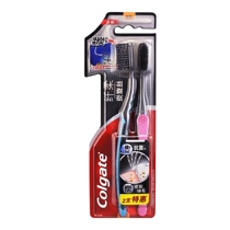 Colgate soft carbon spin wire 2 toothbrushes silver ion antibacterial long carbon efficient removal of tooth stains deep clean