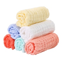  Jie Liya pure cotton gauze towel Newborn baby saliva towel Childrens baby face towel Class A 6 packs