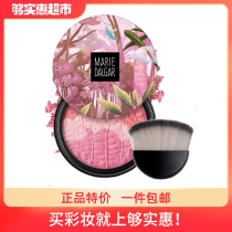Mary Daijia vitality wind three-color blush girl powder Blush powder Natural nude makeup repair with blush brush