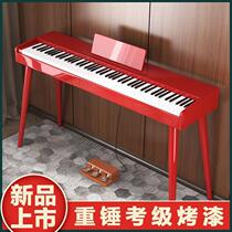 Portable electric steel piano hand roll 88 key heavy hammer home children beginners intelligent digital electronic piano musical instrument