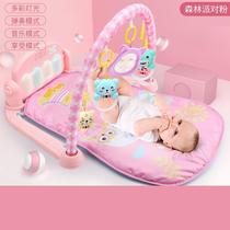 Cross-border Baby Pedantic Music Fitness Rack 0-1 Year Old Puzzle Rocking Bell Children Toys Piano Game Mat Toys