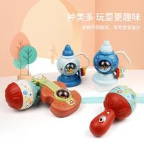 Baby fun toy rocking bell small sand hammer appeasing gripping tooth rubber baby boy mini toy newborn gift
