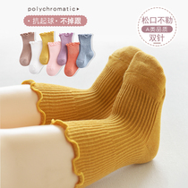Baby socks spring and autumn cotton children newborn infants and young children autumn and winter thin fat baby winter tube loose socks