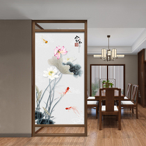 New Chinese solid wood screen partition Living room wall Entrance decoration Home door barrier brake Bedroom block modern simple