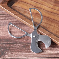 Cigar scissors portable large-caliber stainless steel snow plus drill not equipped with lighter scissors smooth and sharp blade for smoking UGS