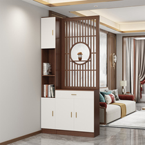 Screen partition living room minimalist modern shelve into the door solid wood facing the door Xuanguan cabinet shoes cabinet