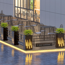 OUTDOOR SOLAR LIGHT FLOWER CASE FENCING COMBINED DINING ROOM OUTSIDE SWING GREEN PLANTING FLOWER POOL PARTITION COURTYARD FLOWER BEDS CUSTOM