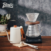 Bincoo Swan hand coffee pot wooden handle coffee maker sharing pot filter Cup electronic scale long-mouth pot set