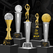 Basketball Crystal Trophy Customized nba Championship Trophy Customized mvp Sports Competition Medal Glass Souvenir Making