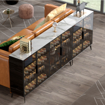 Light luxury shoe cabinet Household door space-saving storage large capacity glass entrance cabinet Simple modern foyer cabinet