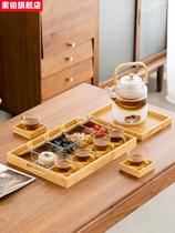 Fruit Flower Tea Boiler Set Candle Heat Afternoon Tea Balcony Hotel Glass Tea Pot Tea Boiler