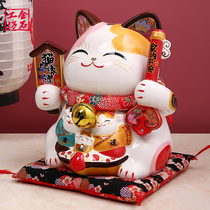 Jinshi workshop lucky cat shake hands small ornaments home living room large money storage piggy bank home safe cat