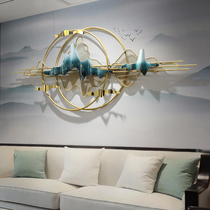 New Chinese light luxury landscape wall decoration three-dimensional wall decoration hanging decoration creative living room sofa background wall decoration pendant