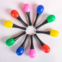 Plastic sand hammer hand grip Bell baby child wooden sand hammer toy sand egg listening visual training Orff instrument