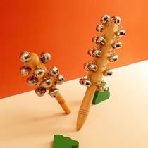 13 Bell bells Orff percussion instrument log string Bell hand rattle kindergarten early education Primary School 21 log Bell
